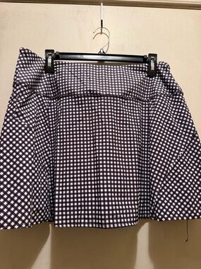 Avia Black and White Gingham Circle Skirt